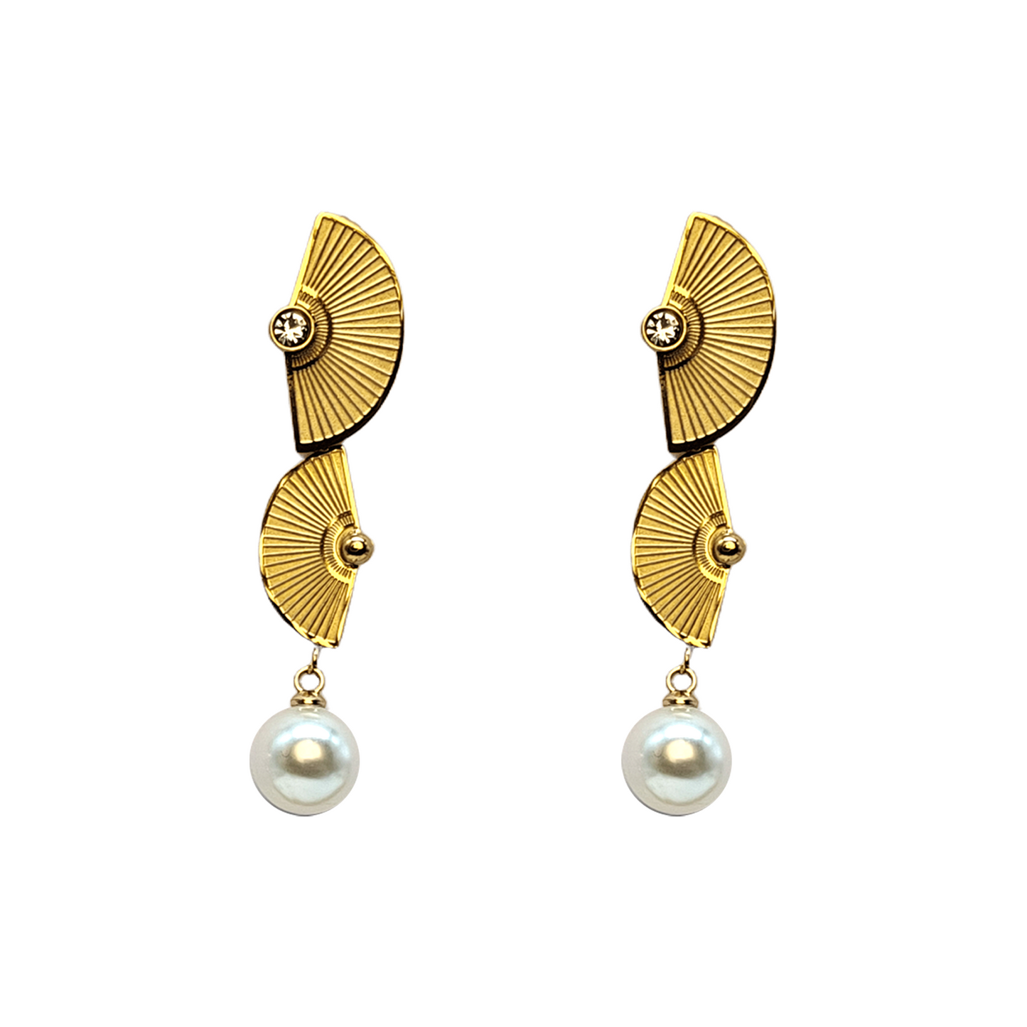 Art Deco Pearl Drop Earrings