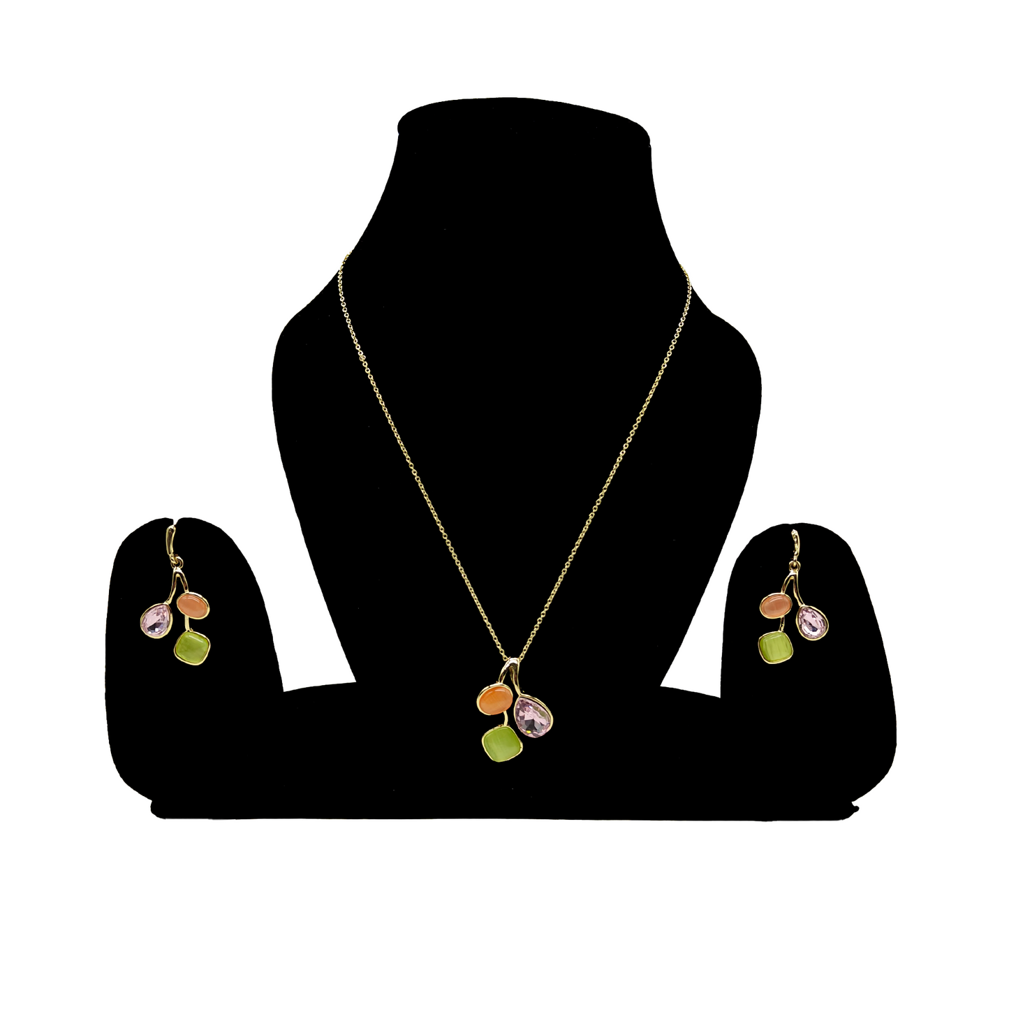 Aurora Gemstone Pendant Set