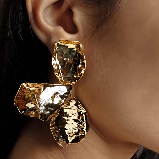 Sculpted Glow Drop Earrings