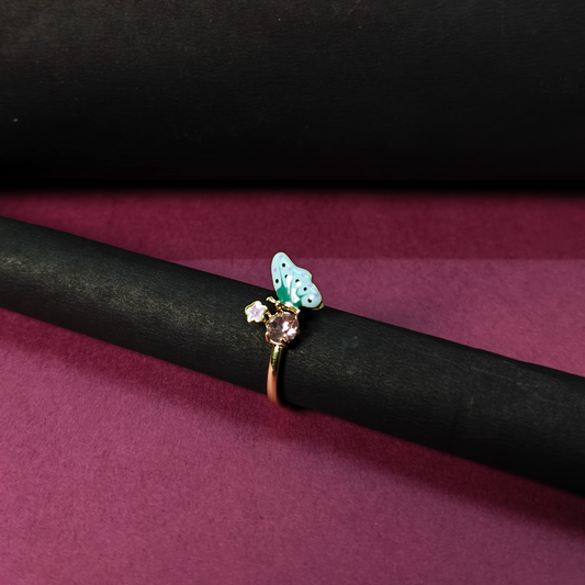 Enchanted Butterfly Gold-Plated Ring