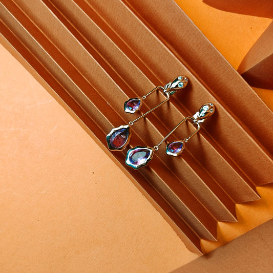 Blush Bloom Dangling Earrings