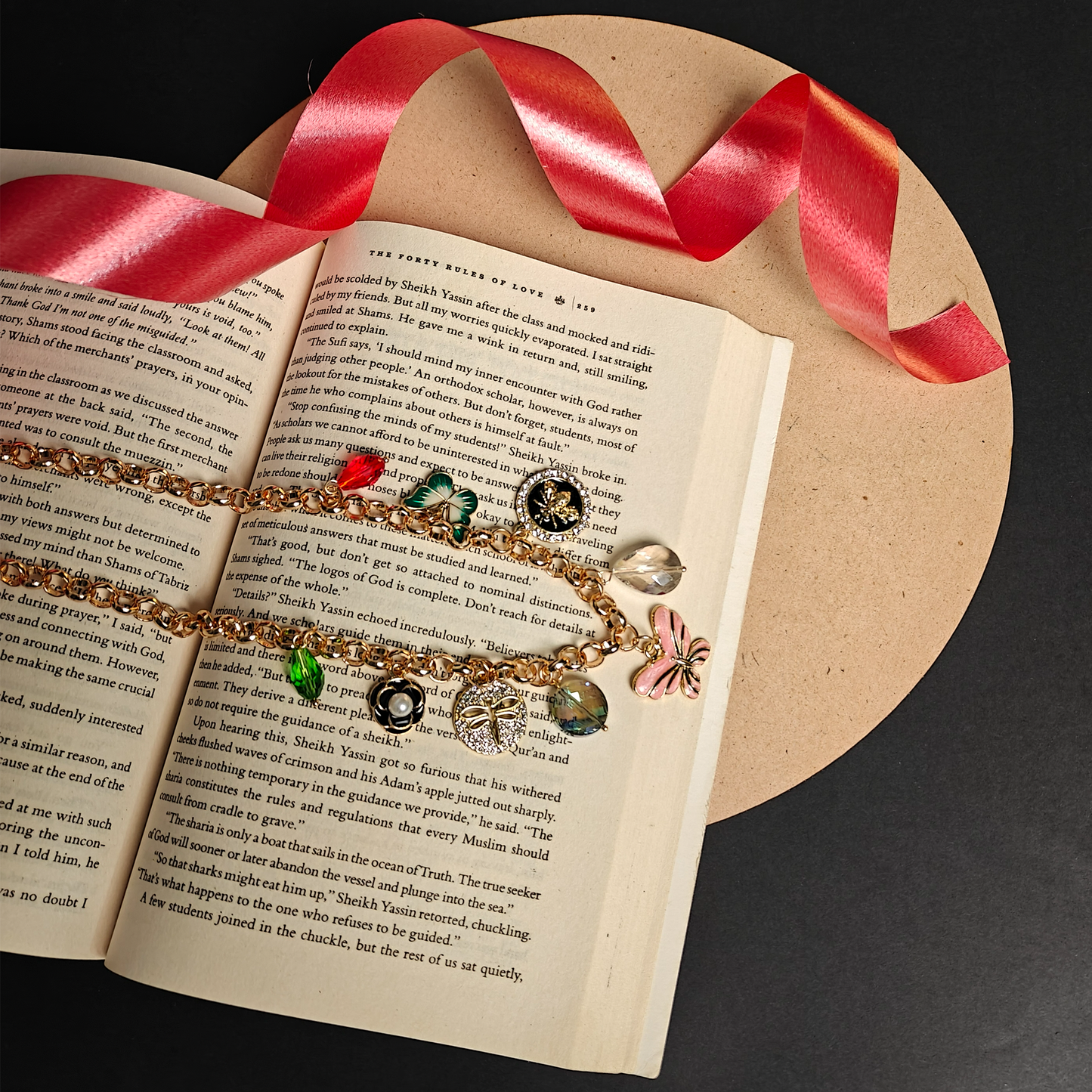 Butterfly Charm Chain for Women | Trendy Crystal & Enamel Charms |