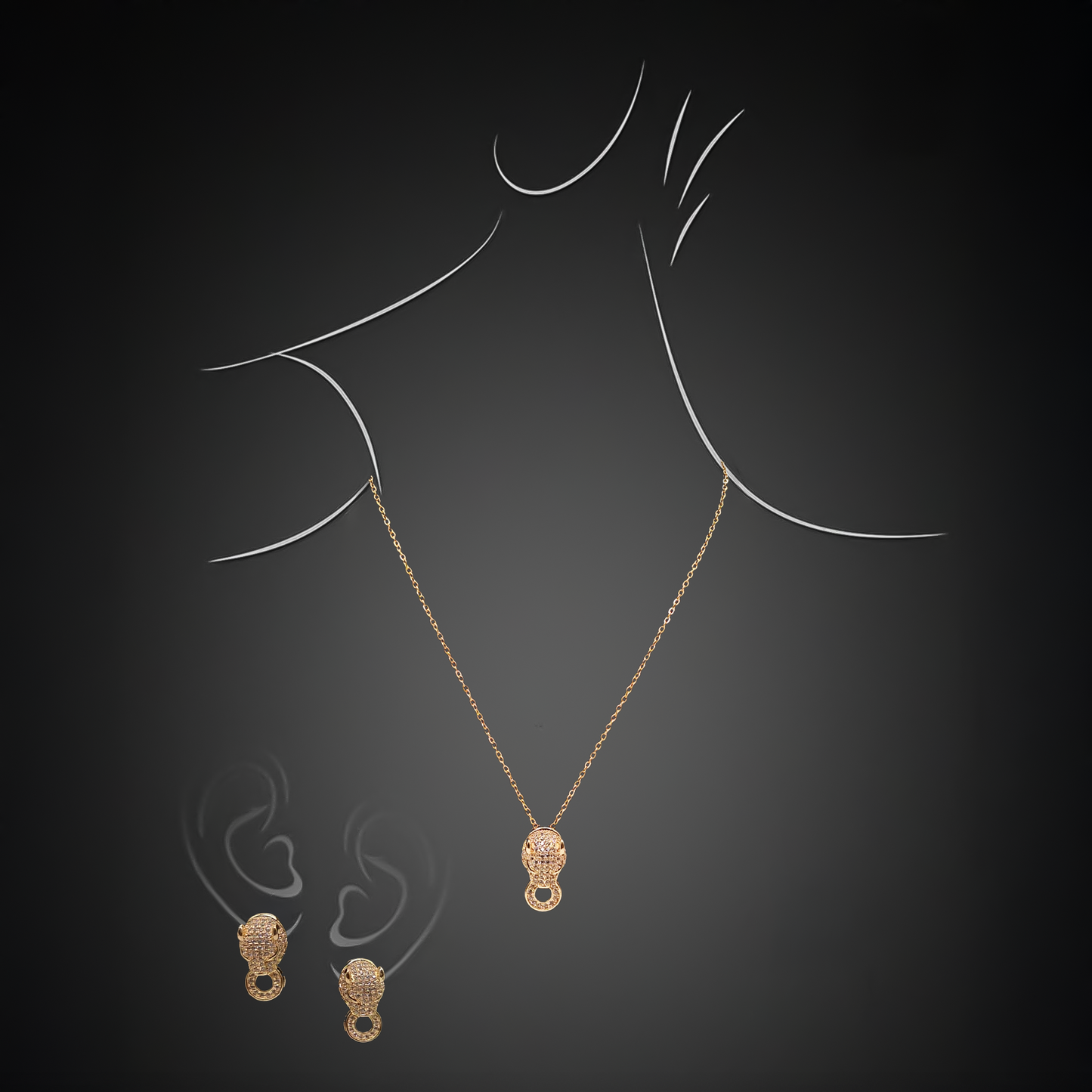 Radiant Look Pendant Necklace Set
