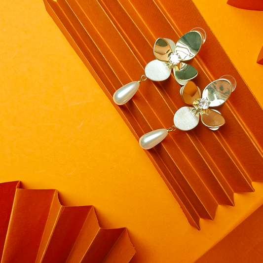 Petal Gleam Drop Earrings