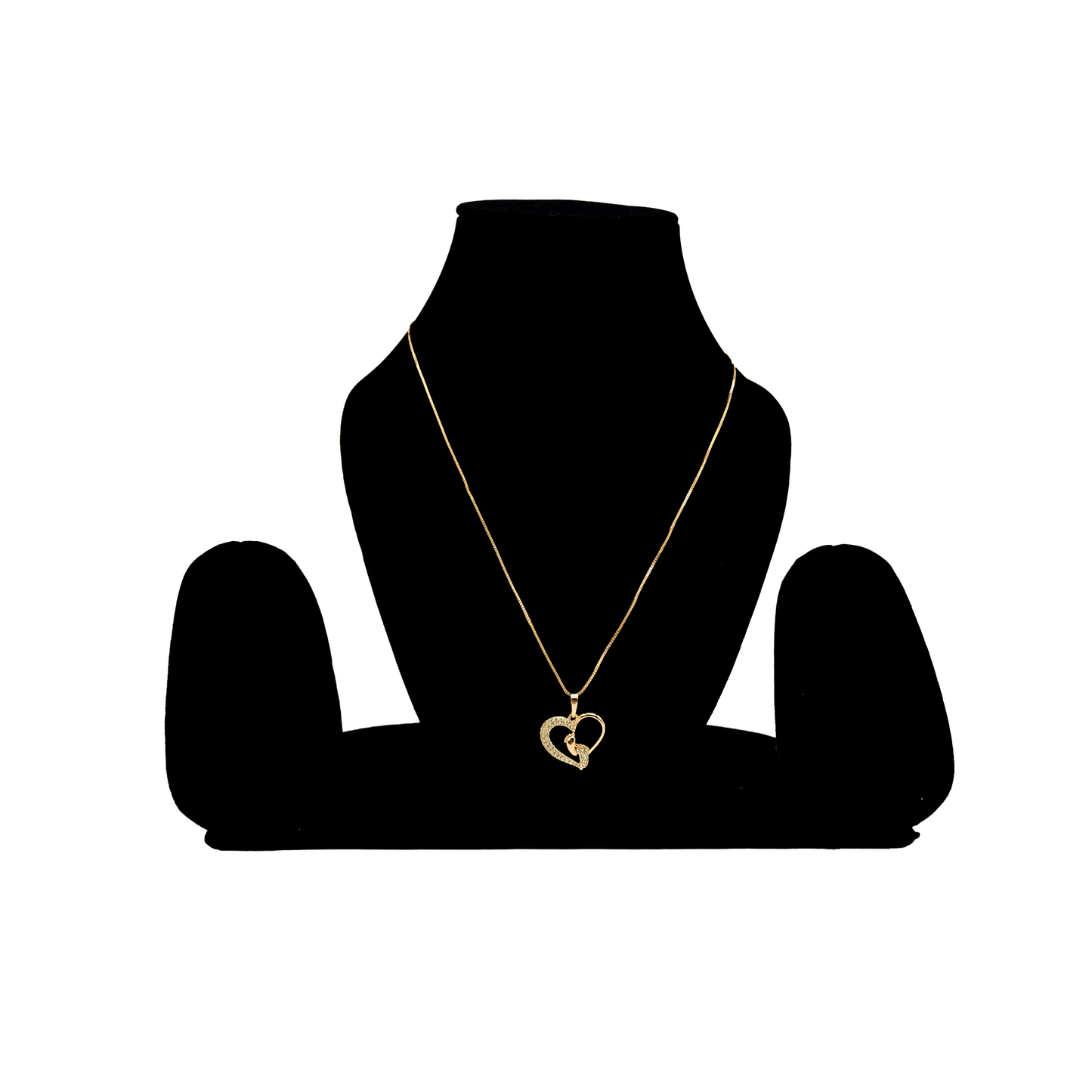 Heart Pendant Necklace with Cubic Zirconia