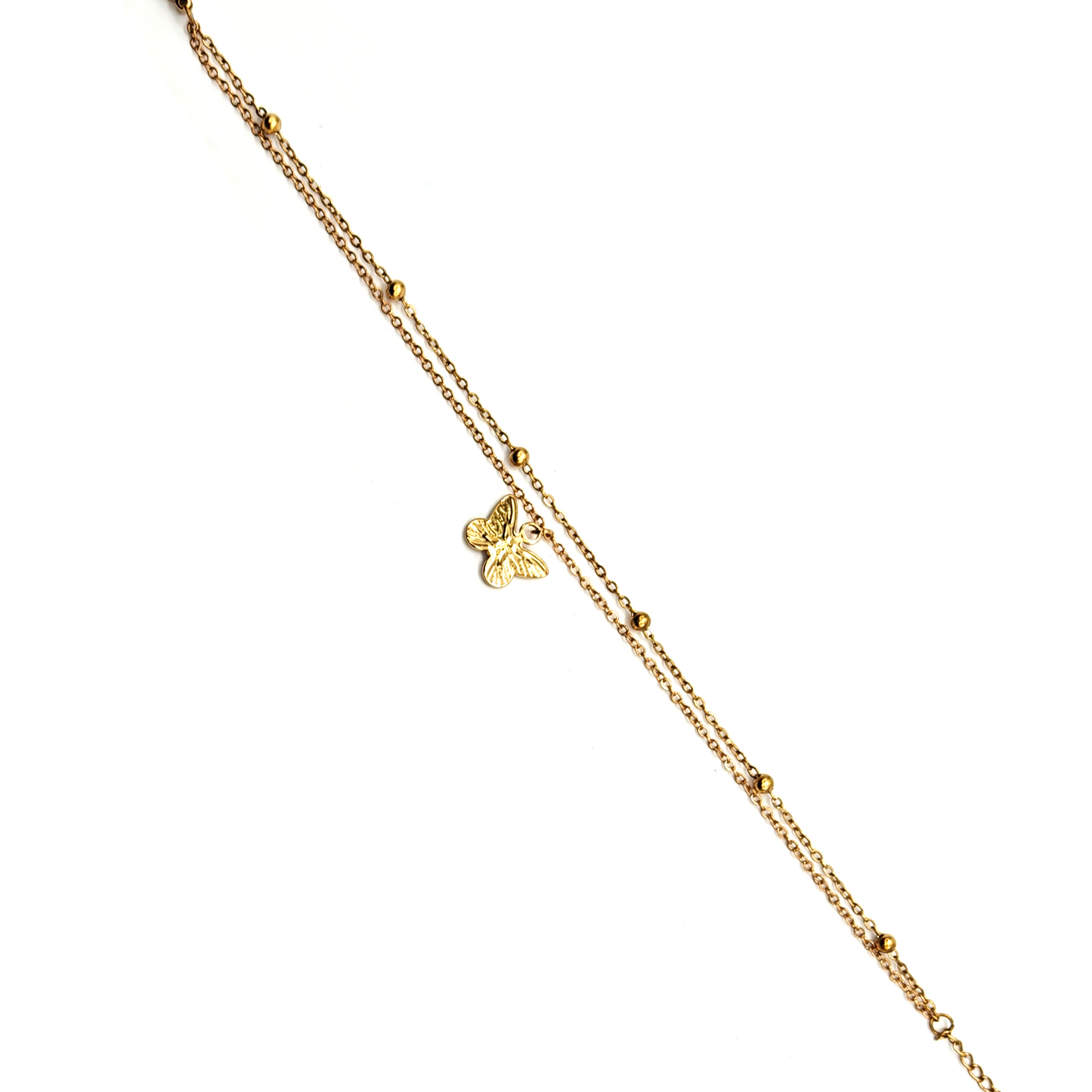 Golden Butterfly Charm Anklet