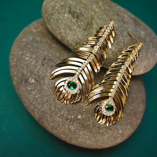 Peacock Feather Earring