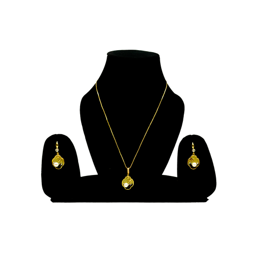 Lotus Bloom Pearl Jewelry Set - Gaurangi