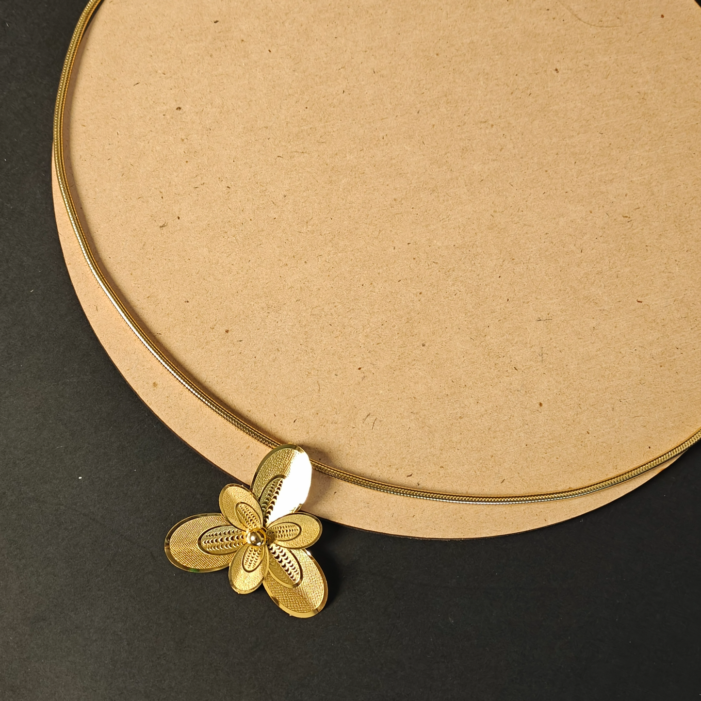 Floral Gold Statement Necklace