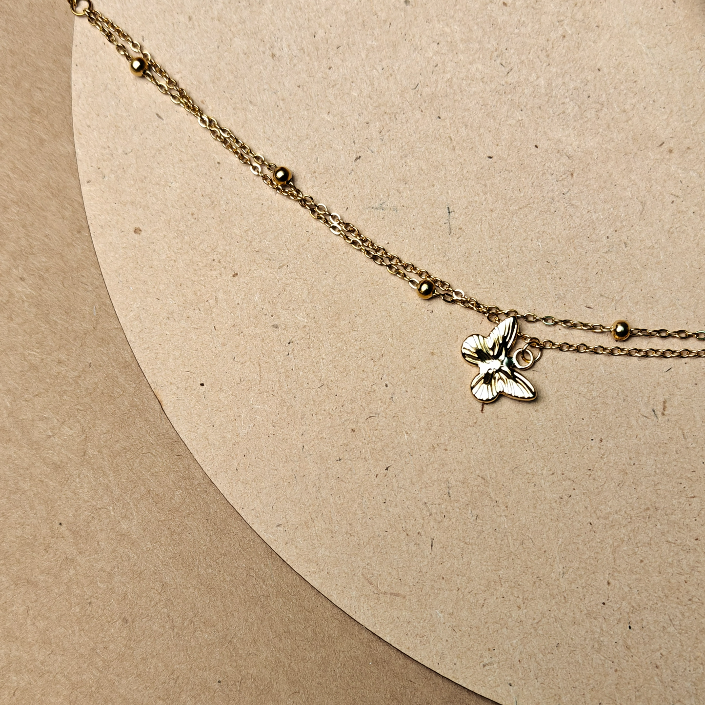 Golden Butterfly Charm Anklet