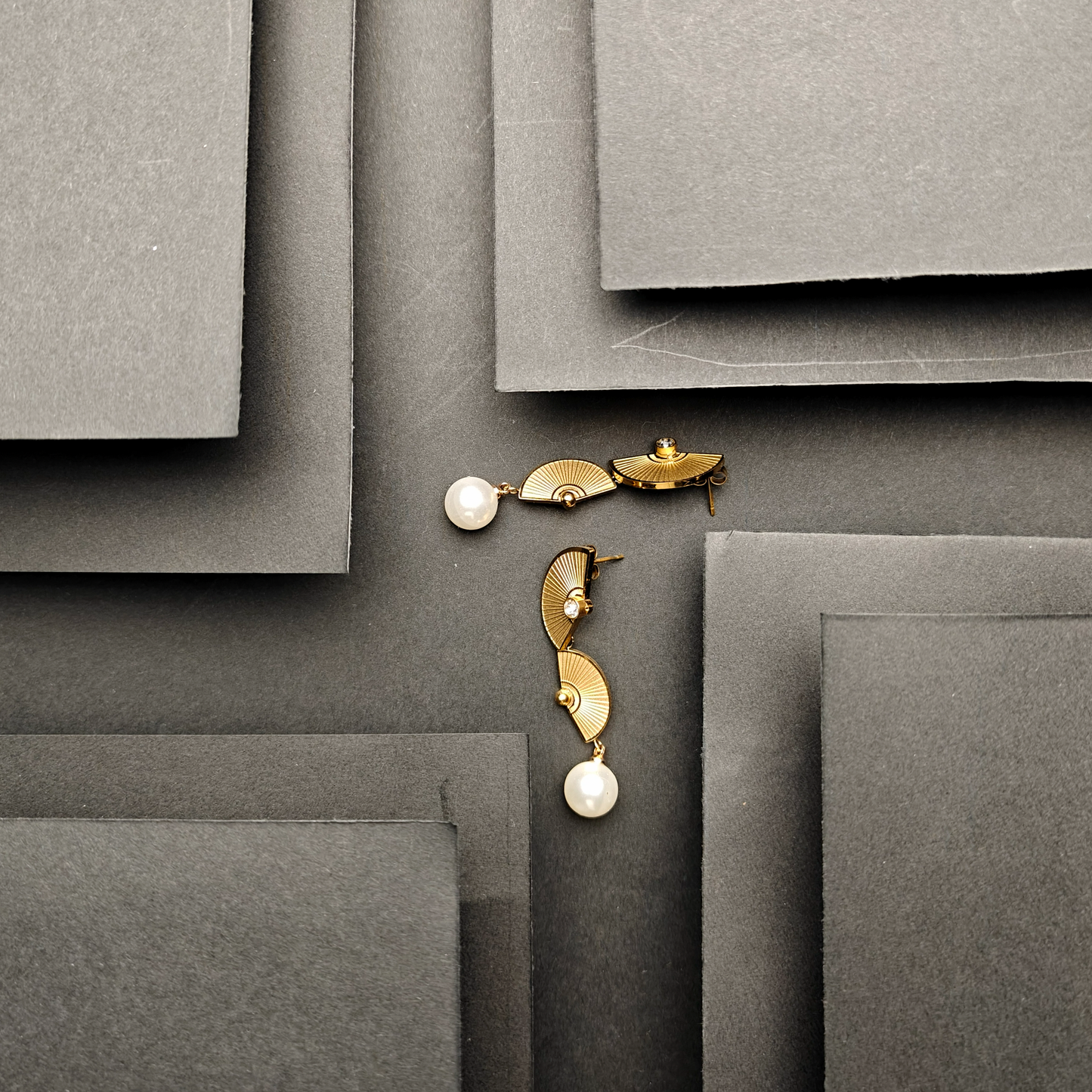 Art Deco Pearl Drop Earrings