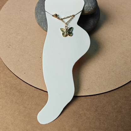 Golden Butterfly Charm Anklet