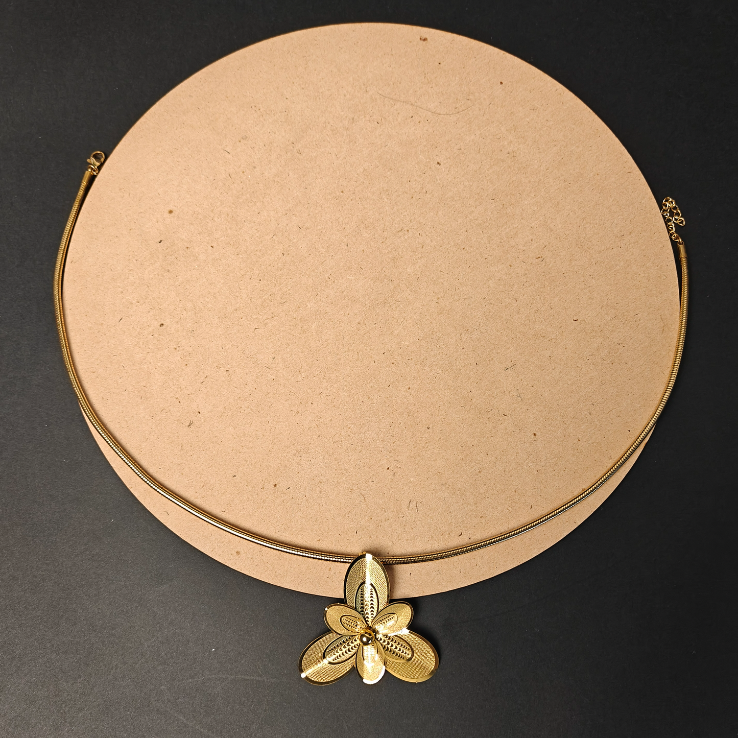 Floral Gold Statement Necklace