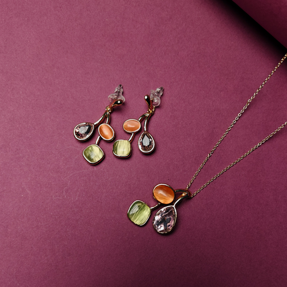 Aurora Gemstone Pendant Set