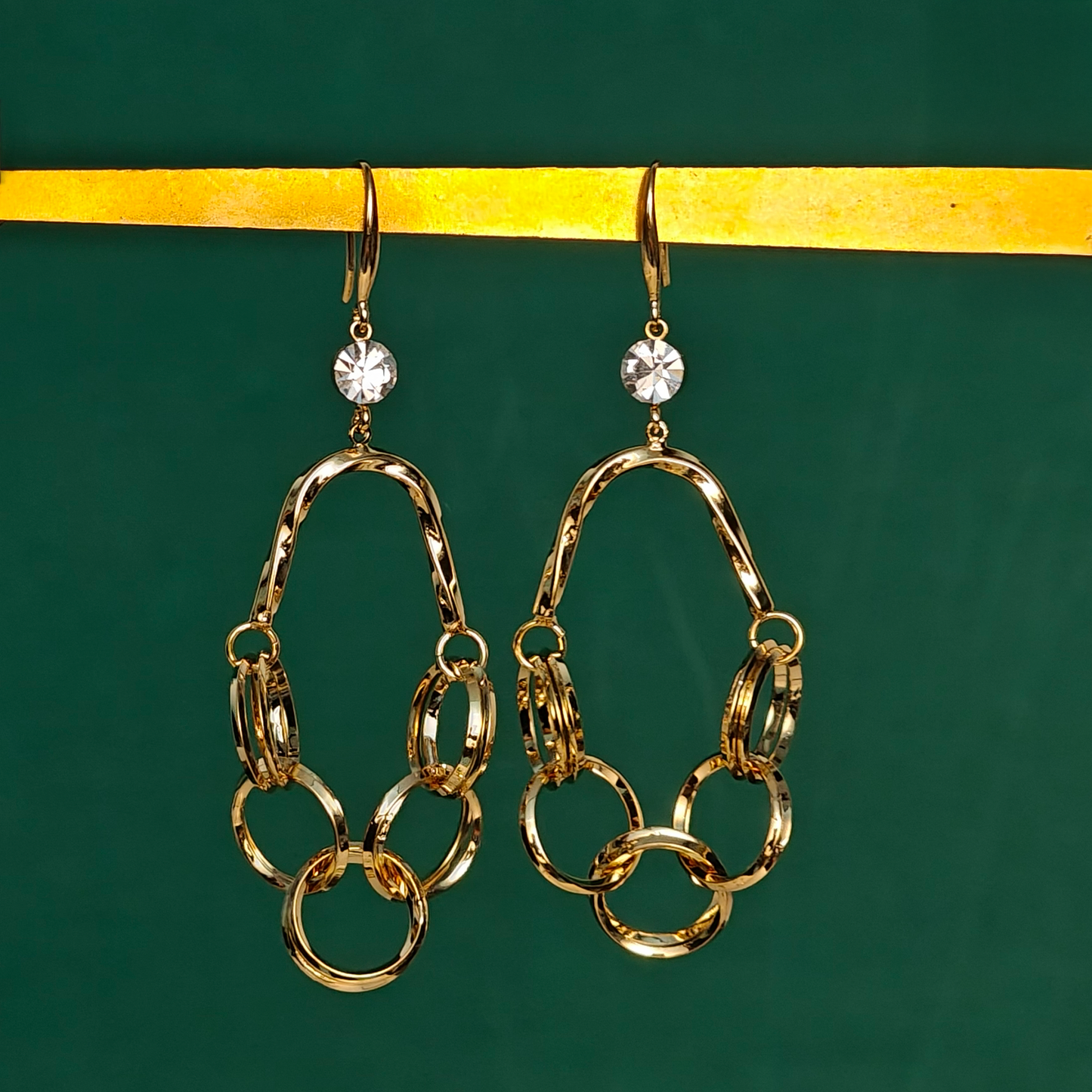 Statement Gold Link Dangle Earrings – Modern Chain Drop Earrings for Women