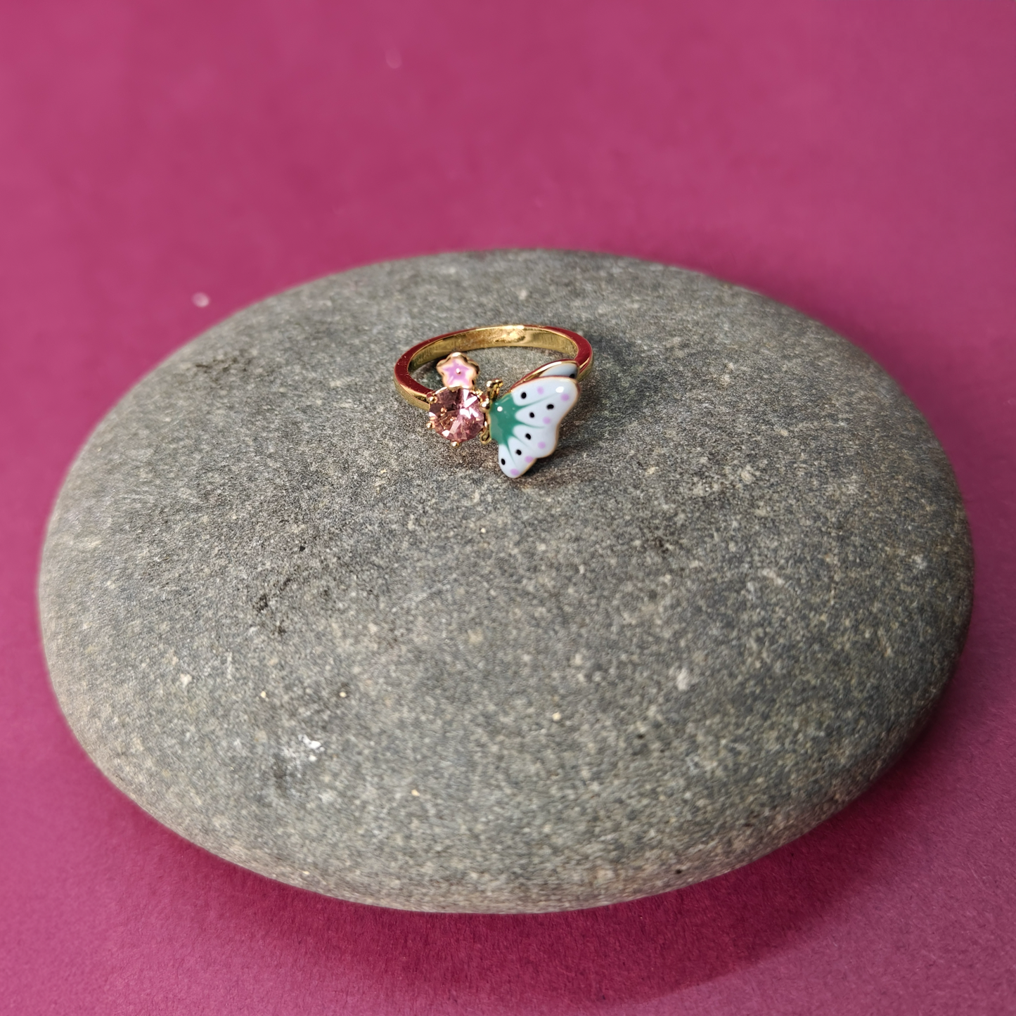 Enchanted Butterfly Gold-Plated Ring