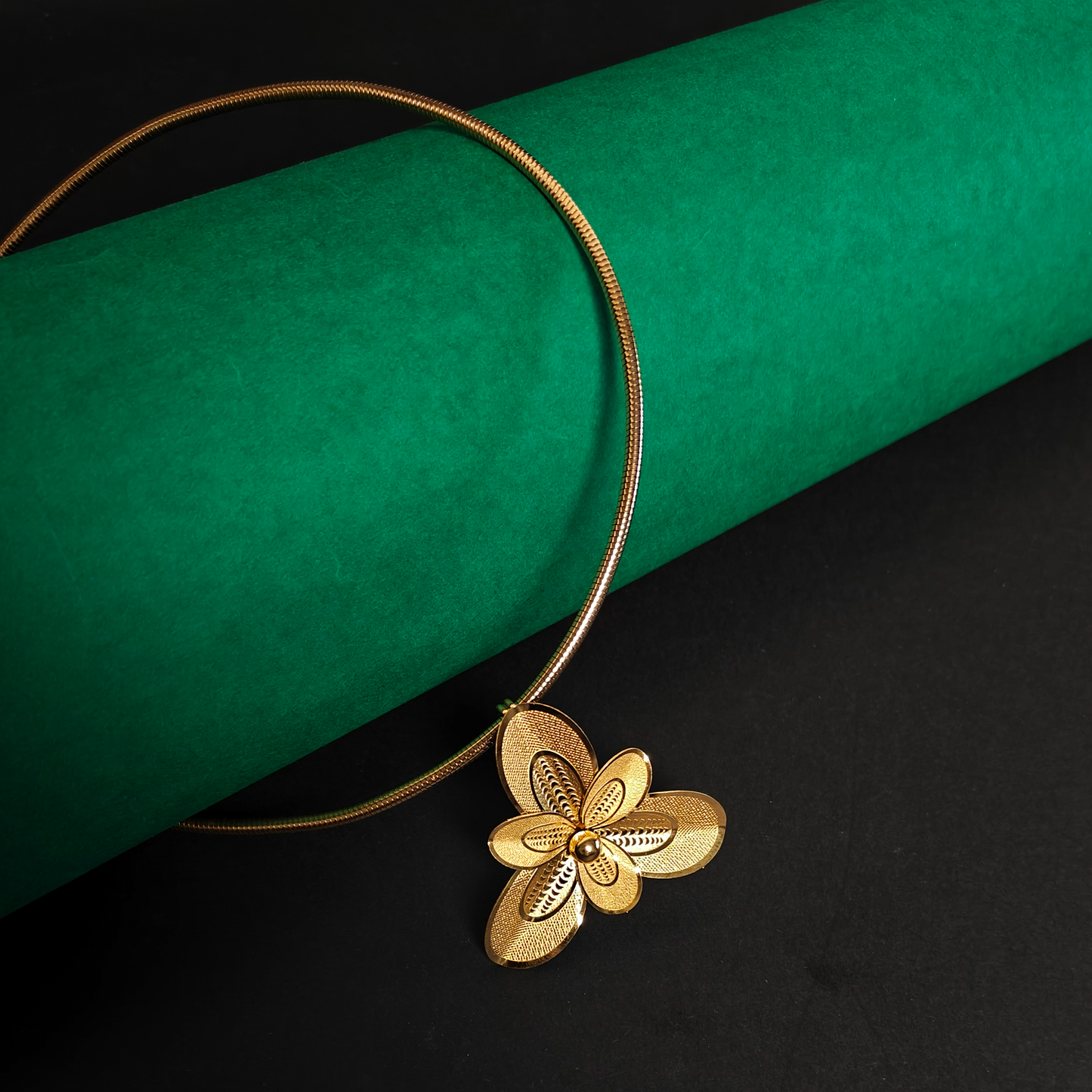 Floral Gold Statement Necklace
