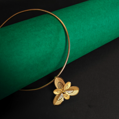 Floral Gold Statement Necklace
