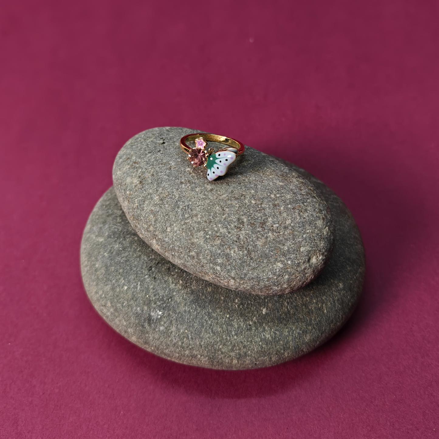 Enchanted Butterfly Gold-Plated Ring