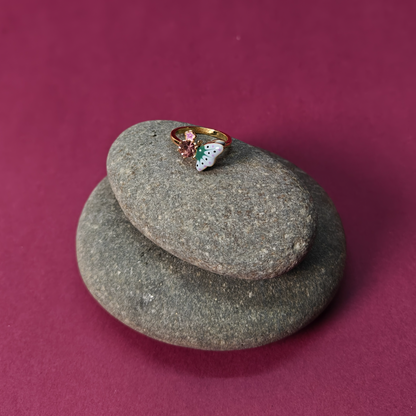 Enchanted Butterfly Gold-Plated Ring