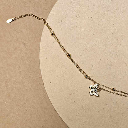 Golden Butterfly Charm Anklet