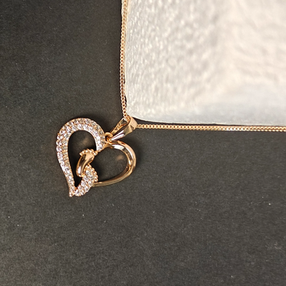Heart Pendant Necklace with Cubic Zirconia
