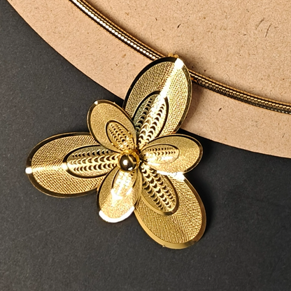 Floral Gold Statement Necklace