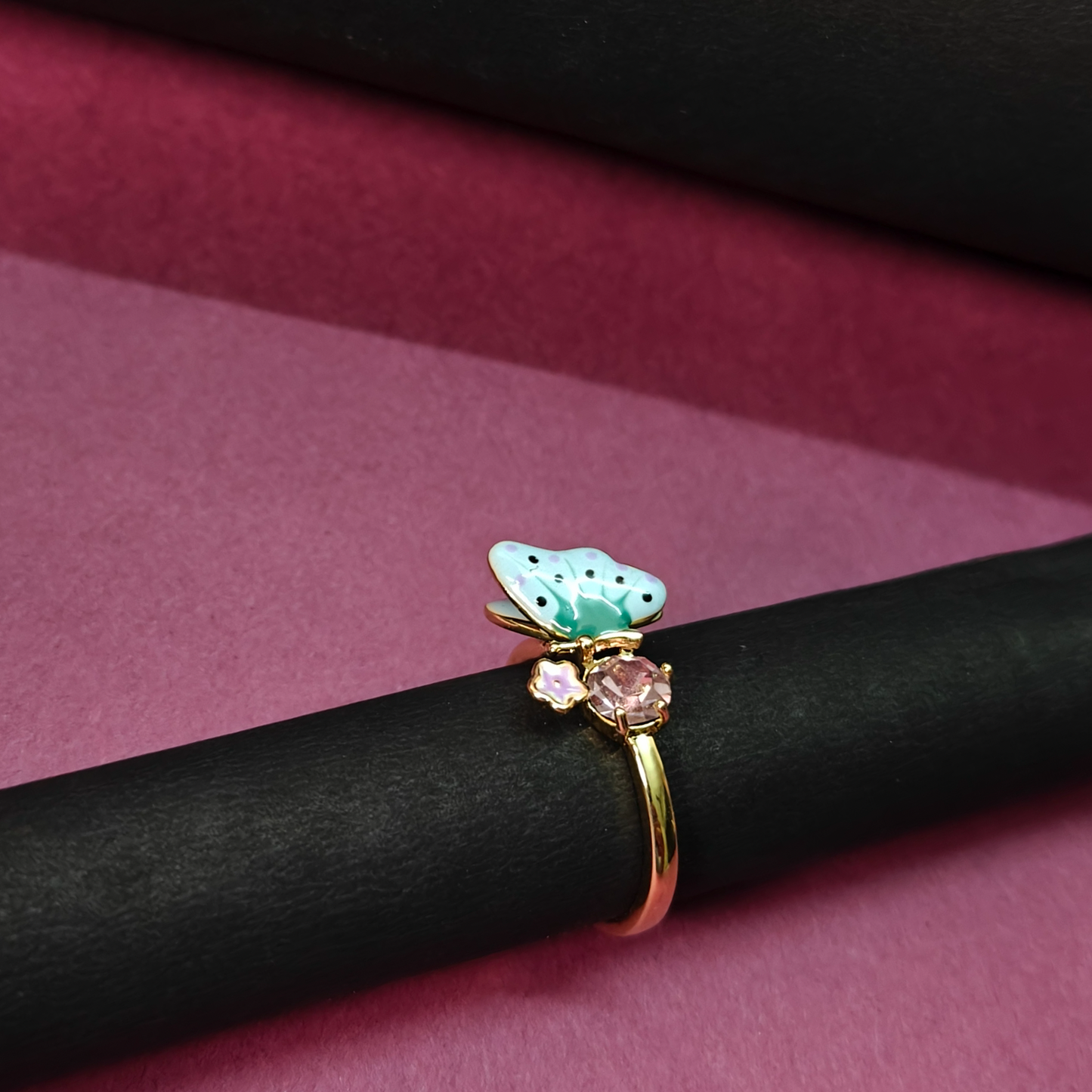 Enchanted Butterfly Gold-Plated Ring
