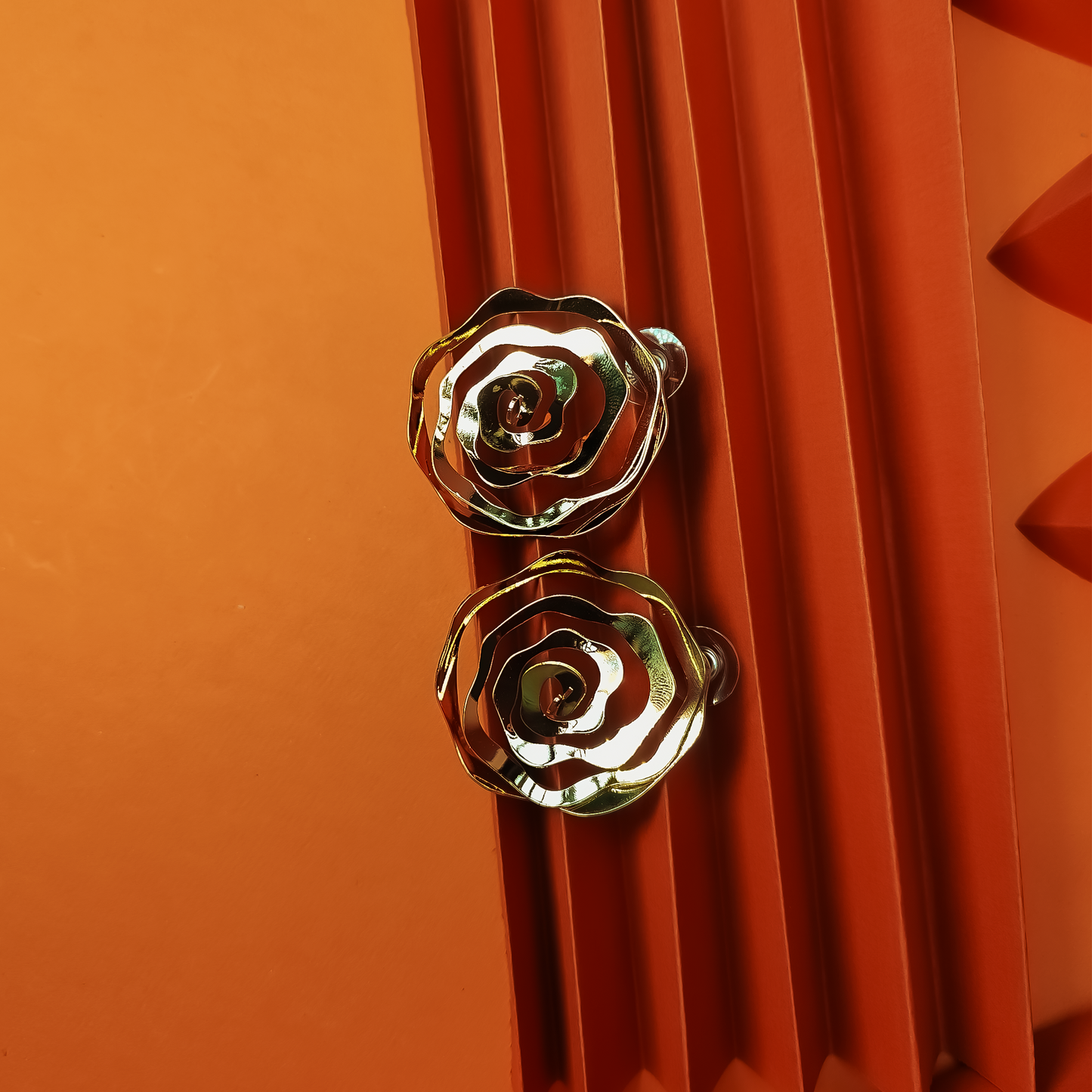 Golden Bloom Spiral Earrings
