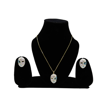 Mask Face Pendant Set