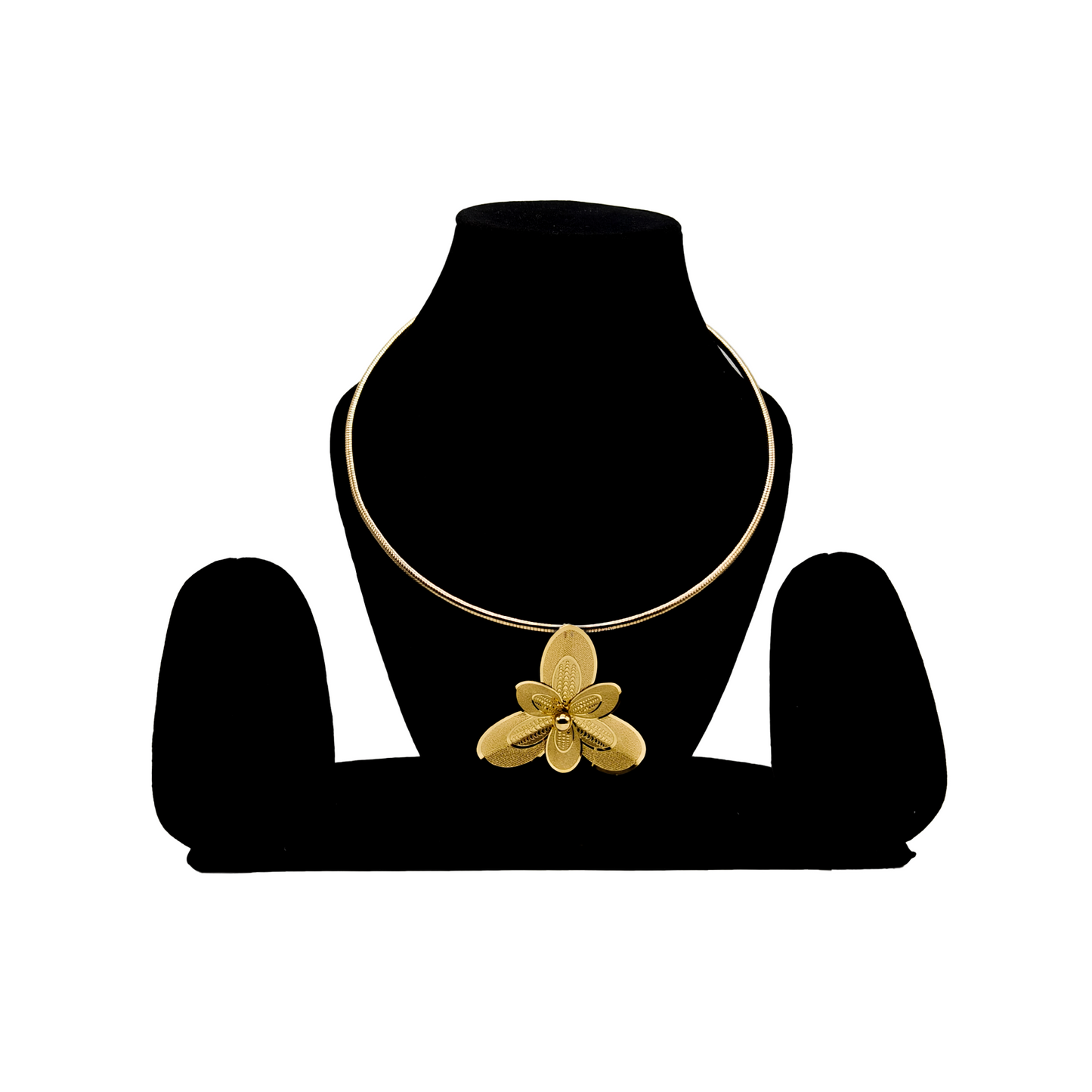 Floral Gold Statement Necklace