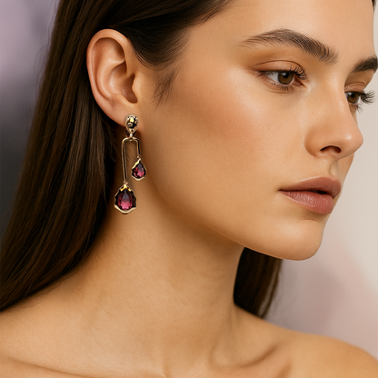 Blush Bloom Dangling Earrings