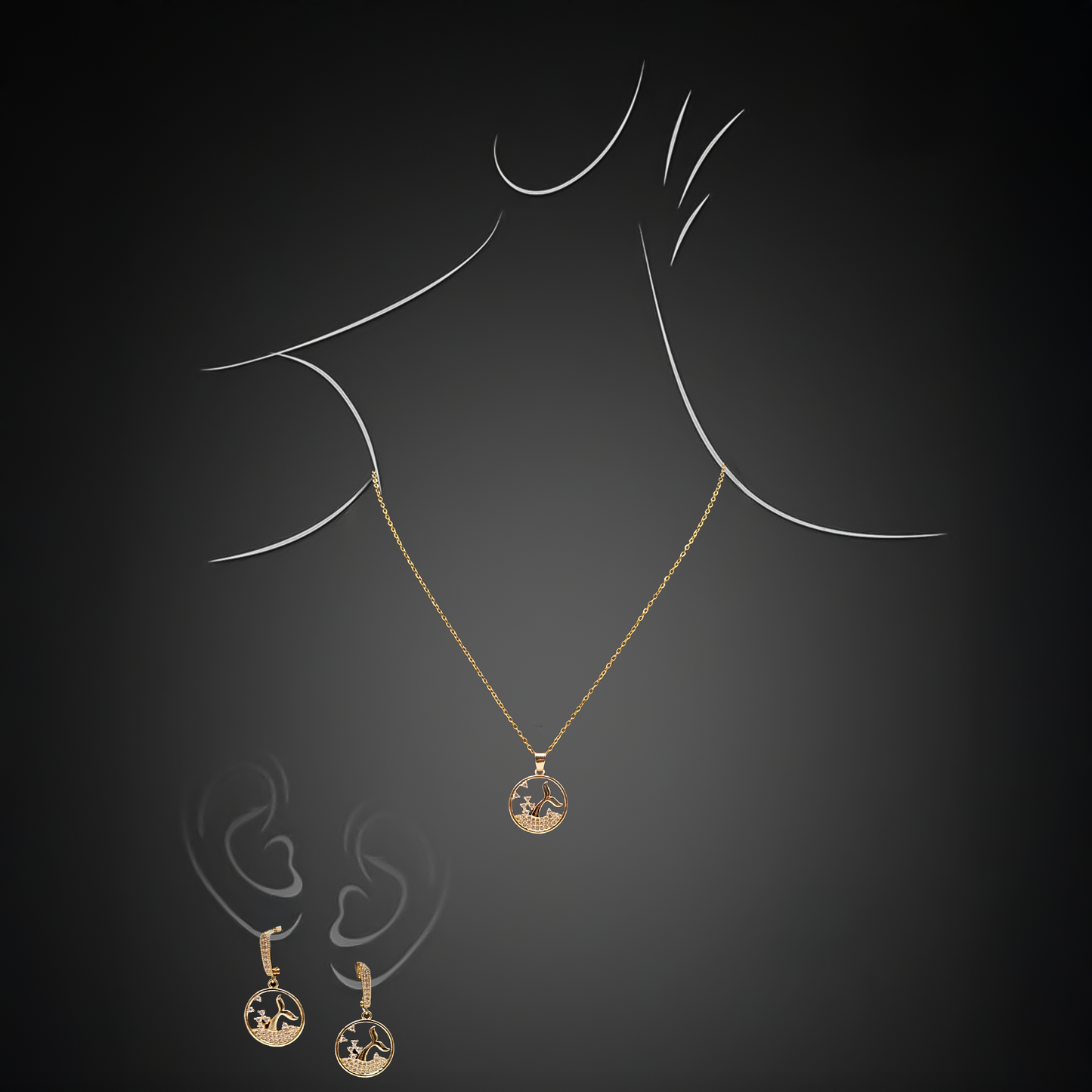 Elegant Pendant & Earring Set