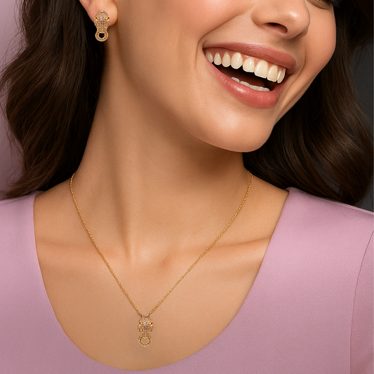 Radiant Look Pendant Necklace Set