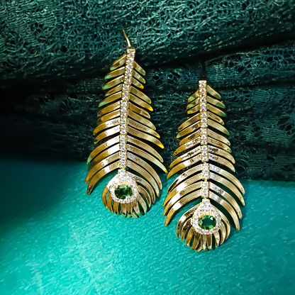 Peacock Feather Earring