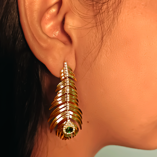 Peacock Feather Earring