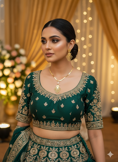 Elegant Gold Plated Fan Motif Necklace Set with Pearls | Gaurangi Jewelry