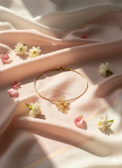 Elegant Gold Floral Choker Necklace | Delicate Filigree Design | Gaurangi Fine Jewelry