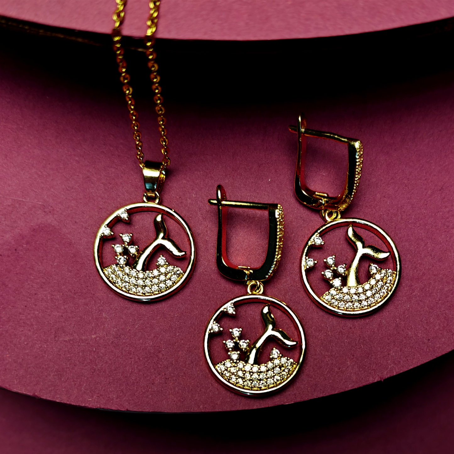 Elegant Pendant & Earring Set