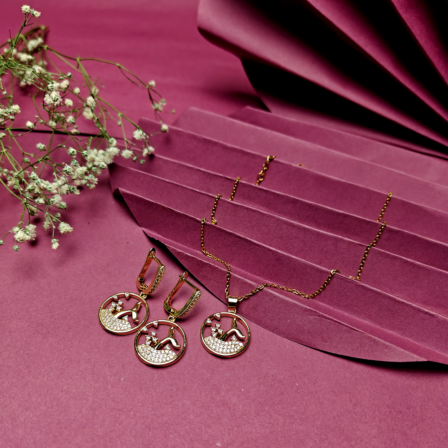 Elegant Pendant & Earring Set